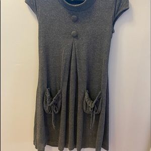 Adorable vintage dress size S gray w hint of sparkle